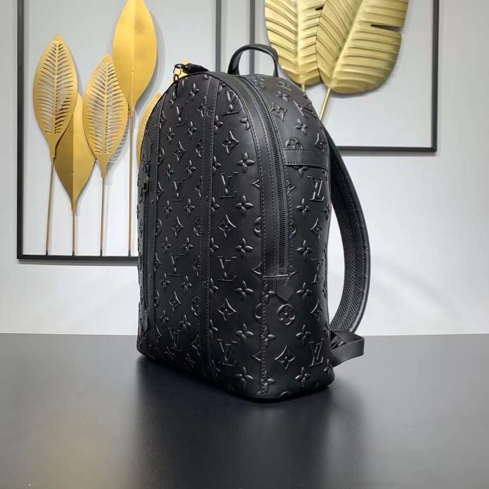 Louis Vuitton Armand Backpack In Black Monogram Seal Leather