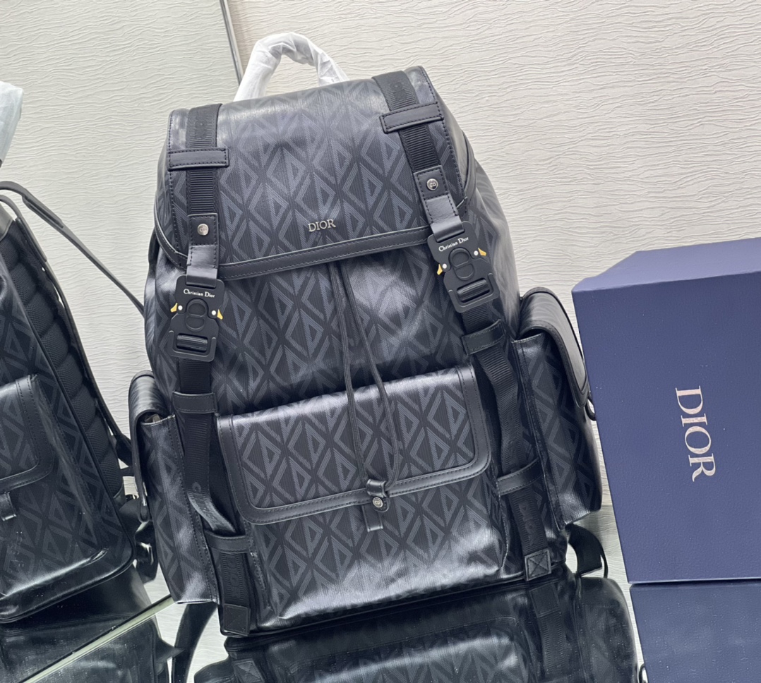 Kids Rider Backpack Beige and Blue Dior Oblique Jacquard  DIOR EE